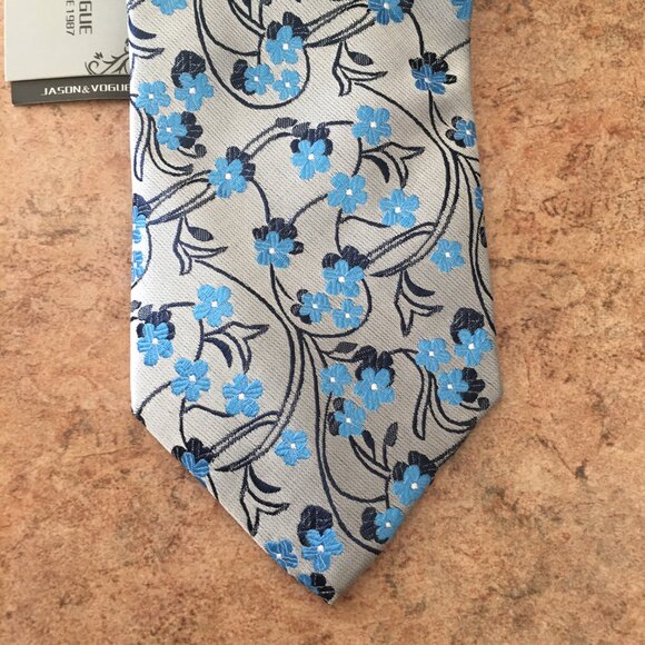 NWT Jason & Vogue silk floral tie - Picture 3 of 16